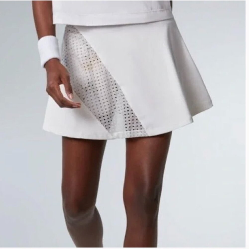 NWT Tuckernuck Naomi White Active Mini Tennis Skirt w Compression Shorts Sz XS